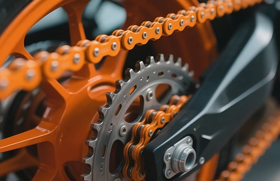 Motorcycle chain transmission structure